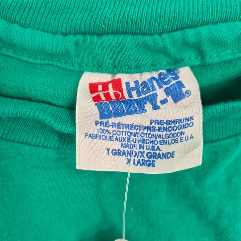 Vintage Hanes Beefy-T Horse Graphic T-Shirt XL Green Winthrop WA Single Stitch